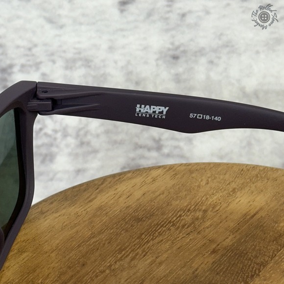 New Spy Helm Sunglasses Matte Plum Frame Happy Lens Purple Mirror 57-18-140 - Picture 8 of 13
